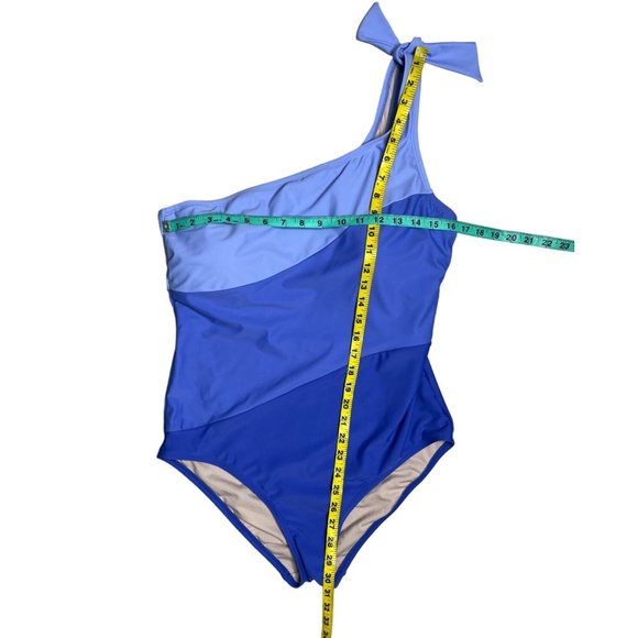 Aqua Couture Purple Color Block 1 Piece Swimsuit - XL - Picture 3 of 10